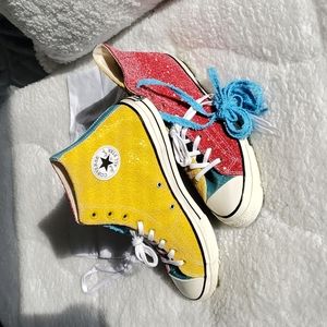 Converse x JW Anderson Sneakers Yellow/ Red Sparkle
